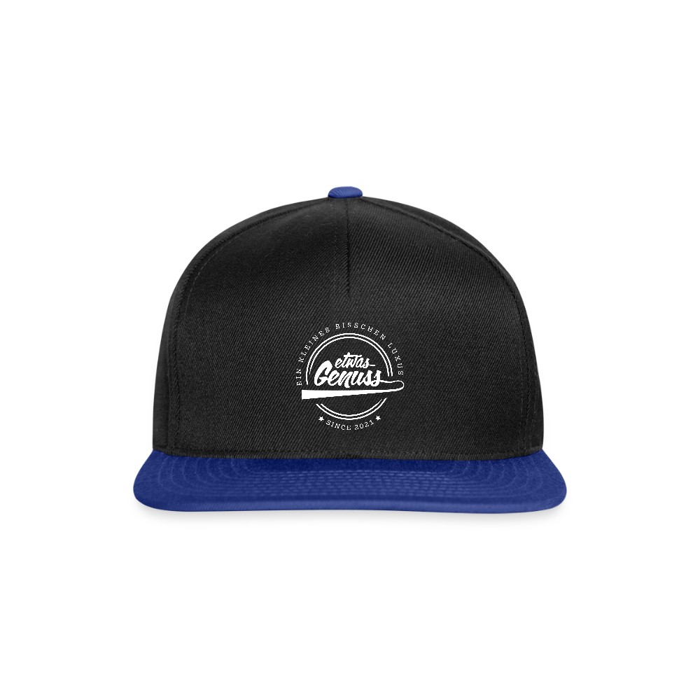 EtwasGenuss Snapback Cap - Schwarz/Königsblau