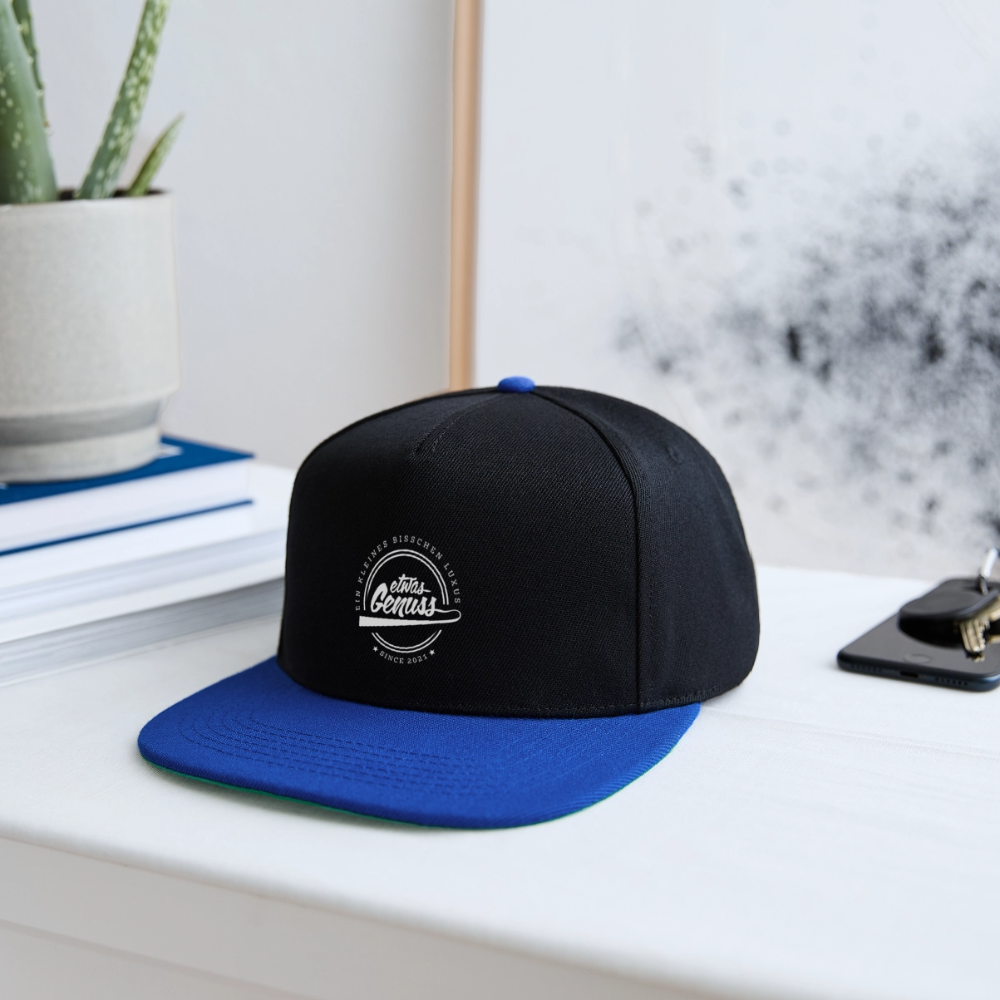EtwasGenuss Snapback Cap - Schwarz/Königsblau
