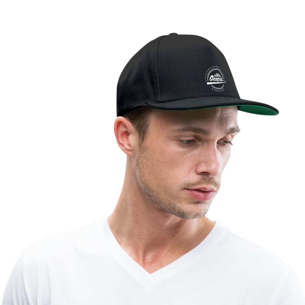 EtwasGenuss Snapback Cap - Schwarz/Schwarz