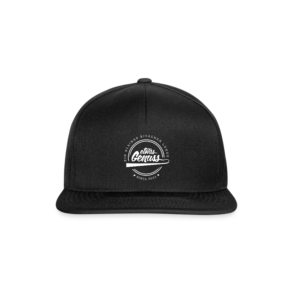 EtwasGenuss Snapback Cap - Schwarz/Schwarz