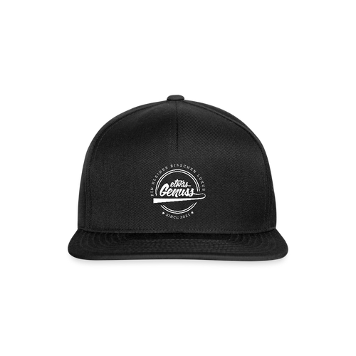 EtwasGenuss Snapback Cap - Schwarz/Schwarz