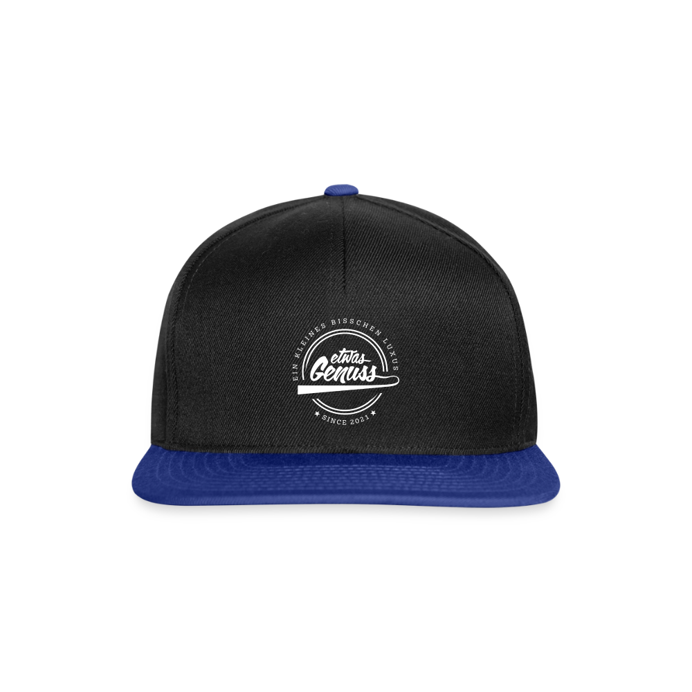 EtwasGenuss Snapback Cap - Schwarz/Königsblau