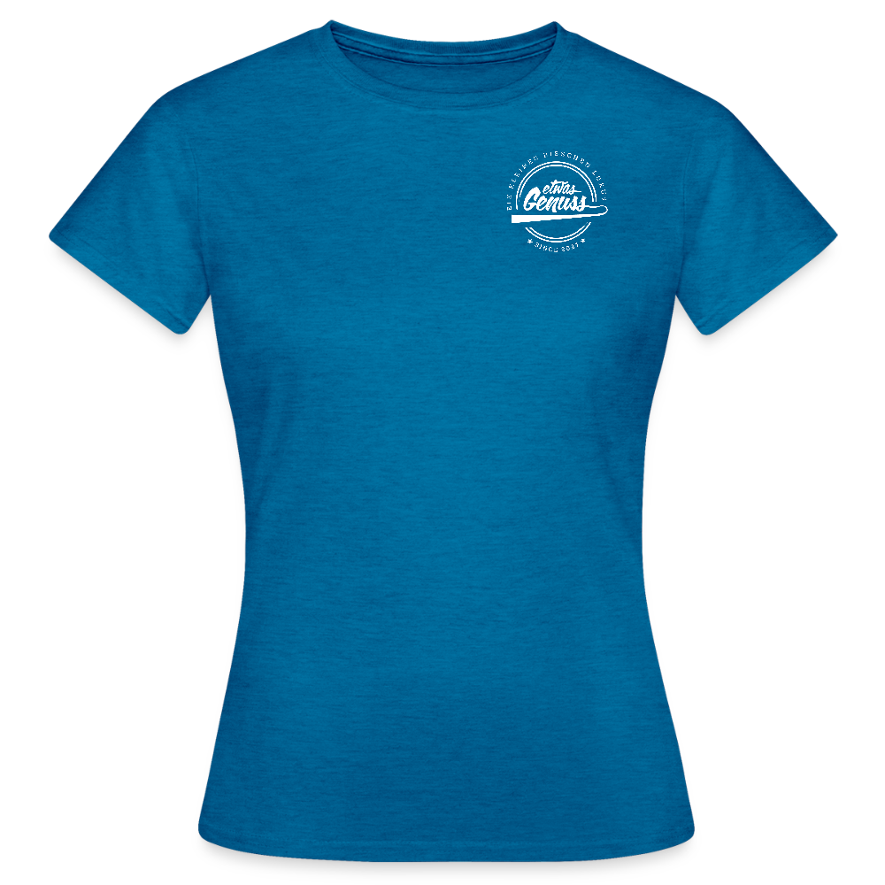 EtwasGenuss T-Shirt (Damen) - Antikblaues Saphir meliert