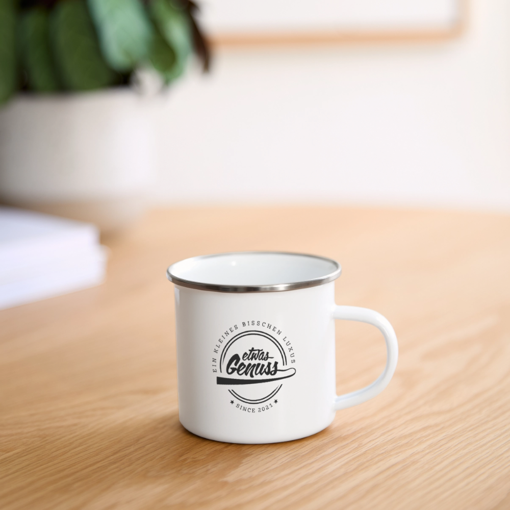 EtwasGenuss Emaille-Tasse - Weiß