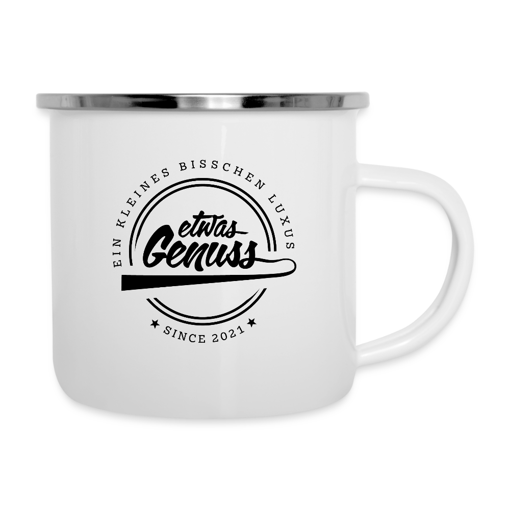 EtwasGenuss Emaille-Tasse - Weiß