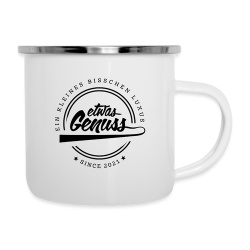 EtwasGenuss Emaille-Tasse - Weiß