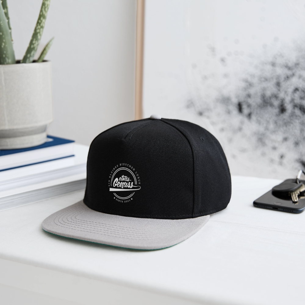 EtwasGenuss Snapback Cap - Schwarz/Grau